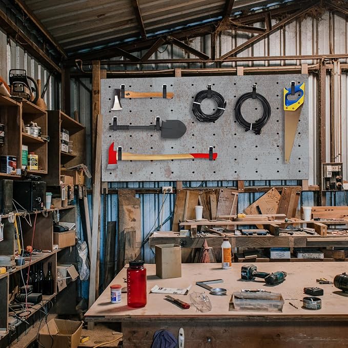 Heavy Duty Magnetic Hooks, Tool Holder Storage Organizer for Garage RV | With 40LBS strong neodymium magnet, this adjustable strap securely hangs extension cords, ropes, and cordless tools.