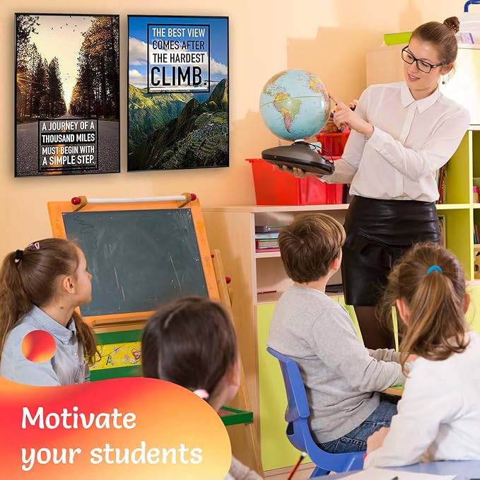 Motivational Posters Set of 6 - Unframed 11x17 Colorful Wall Art Prints for Office, Bedroom & Living Room | Positive Affirmation Decor | ThrowbackTraits