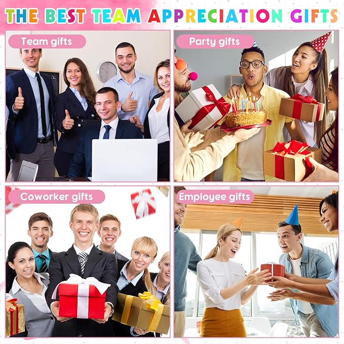 Yinder 24 Pcs Inspirational Sticky Notes Thank You Gift Motivational Sticky Note Pad Employee Appreciation Gift Bulk for Staff Coworker Teacher Nurse Office Groups 3 x 3'' (Team,Black)