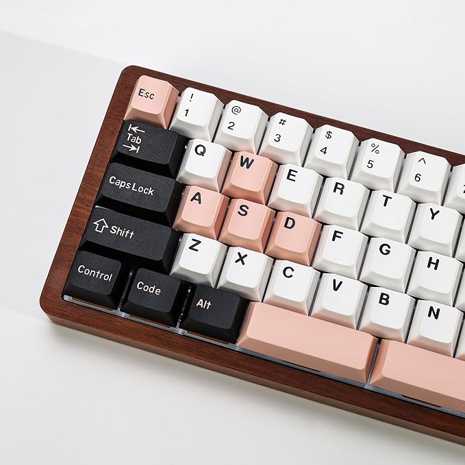 Olivia Female keycaps PBT Double Shot Keycap Set,174 Keys Pink Keycaps 60 Percent Cherry Profile Keycap for 61/64/68/84/87/100/104/108 Mechanical Keyboard