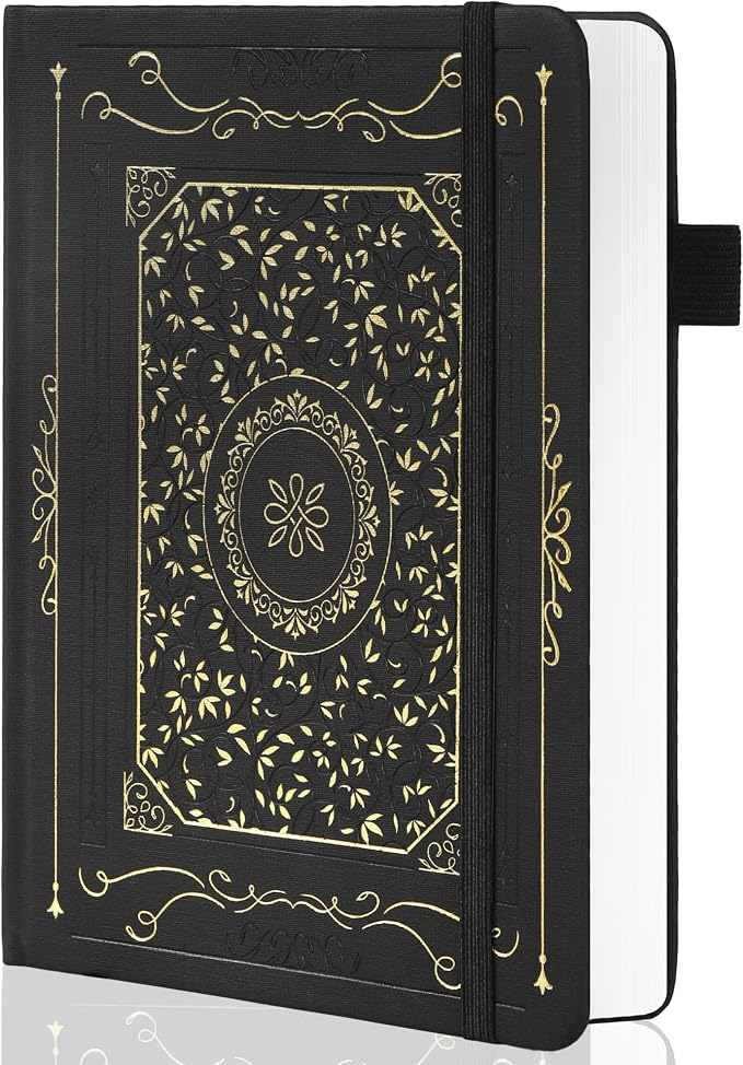 TIEFOSSI Lined Notebook, 100gsm Thick Paper, Hardcover College Ruled Journals for Women Men, 320 Numbered pages, for Travel, School and Office Use
