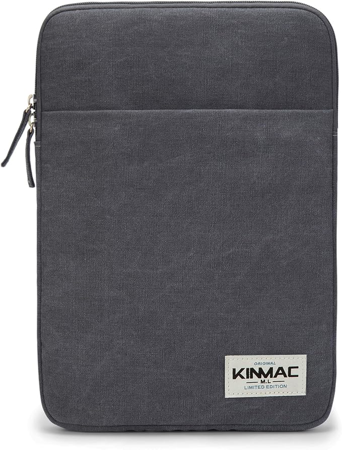 Kinmac 360° Protective Vertical Laptop Sleeve Case Cover Bag with Pocket for MacBook Air 13 inch,iPad Pro 13" and 12.5-13.3 inch HP Lenovo Dell ASUS Acer Laptop (Grey)