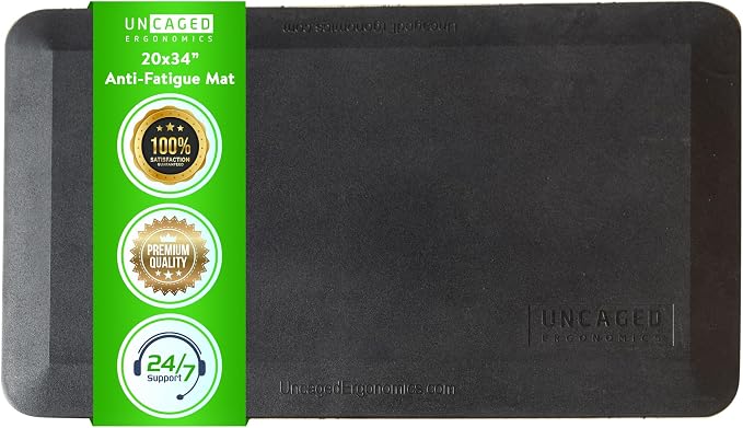 Anti Fatigue Mat Standing Desk 20x34, Non-Slip Standing Mat for Kitchen Floor, Home and Office, Thick Ergonomic Supportive All Day Padded Foam Rugs