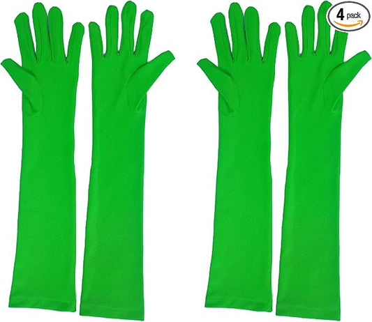 Chromakey Green Gloves Chroma Key Glove Invisible Effects Background Chroma Keying Gloves for Green Screen Photography Photo Video(Tight, 2Pairs)