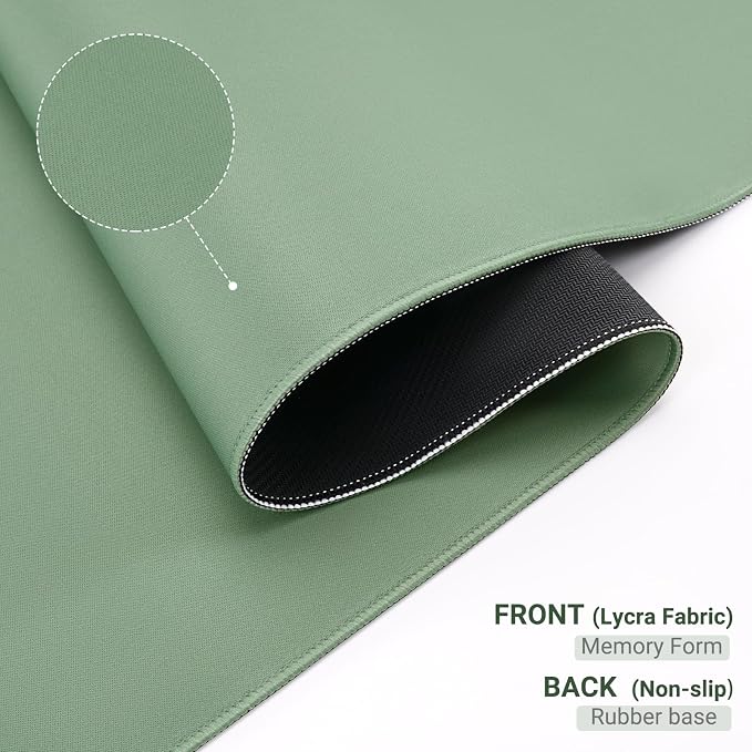 MOSISO Keyboard Mouse Pad Set, Gaming Mouse Pad&Keyboard Wrist Rest&Wrist Rest, Ergonomic Wristrests with Memory Foam Home Office Easy Typing Cushion Non-Slip Mousepad, Antique Green