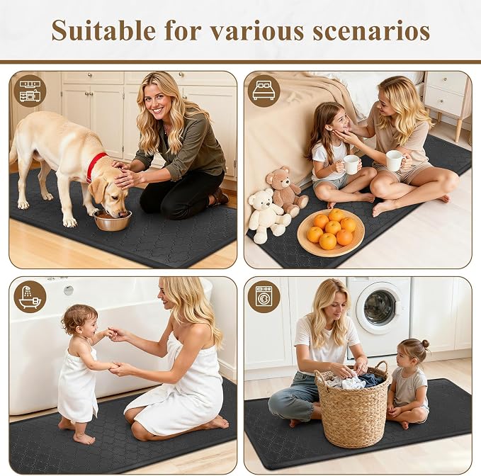 HEBE Anti Fatigue Kitchen Mats for Floor 17.3"x28", Cushioned Standing Mat