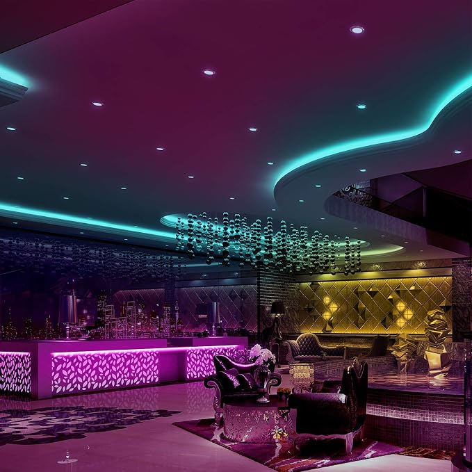 DAYBETTER Led Strip Lights 32.8ft Kit with Remote and Power Supply Color Changing (Pack of 2)
