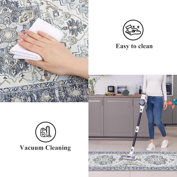 Cushioned Kitchen Rug Sets 3 Piece Anti Fatigue Kitchen Mats for Floor Non Slip Waterproof Kitchen Rugs and Mats Comfort Standing Mat Runner for Home Office,Sink,Laundry