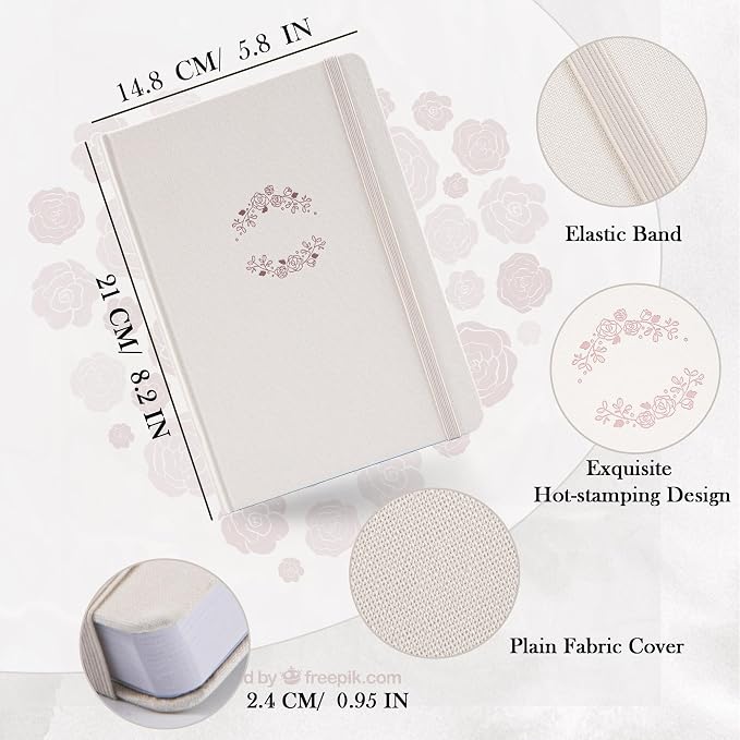 MGGAO Bullet Dotted Journal, No Bleed Thick 160gsm Dotted Journal, A5 Dot Notebook, 5.8 X 8.2 IN, Hardcover Notebooks for Personal Organizers
