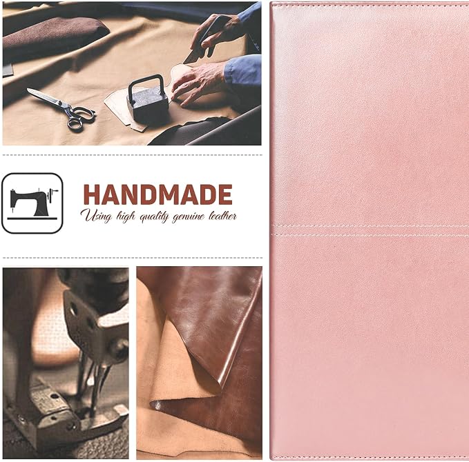 Toplive Padfolio 3 Ring Binder Organizer for Women, Business Portfolio for Women A4 Letter Size PU Leather Folder for Interview Conference Presentation, Rose Gold