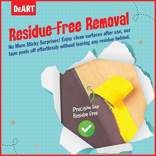 DEART Colored Masking Tape 12 Pack 1 inch Color Painters Tape for Arts & Crafts Labeling, Coding, Art Supplies, Whiteboard Tape, Craft Supplies DIY Lab Tape Wire Management Scrapbook Decoration