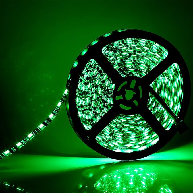 SUPERNIGHT LED Strip Lights, 16.4FT 5M SMD 5050 Waterproof 300LEDs RGB Color Changing Flexible LED Light Strip for Bedroom, TV Back Lighting, Christmas, Valentine's Day (Black PCB)