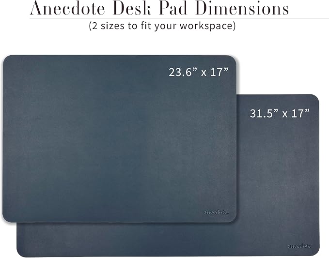 ANECDOTE Vegan Leather Desk Pad - 23.6"x17" Desk Mat for Your Office. This Quality Large Mouse Pad has Chic Elegance, Professional Look & Satisfying Touch - The Perfect Leather Mouse Pad for You!