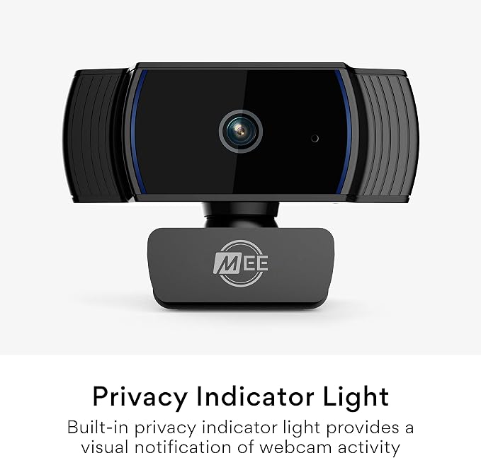 MEE Audio C6A 1080p HD Webcam with Microphone, Autofocus, Low Light Correction, 360° Rotation; USB Streaming Web Camera for Video Calling via Zoom/Hangouts/Skype on Computer PC Mac Laptop Desktop