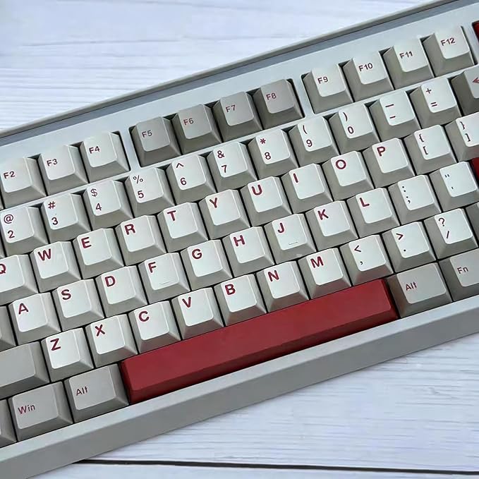 163 Double Shot Keycaps Cherry Profile Retro 9009 Keycaps Set Fit for 61/64/87/104/108 Cherry Mx Switches ANSI/ISO Mechanical Keyboard