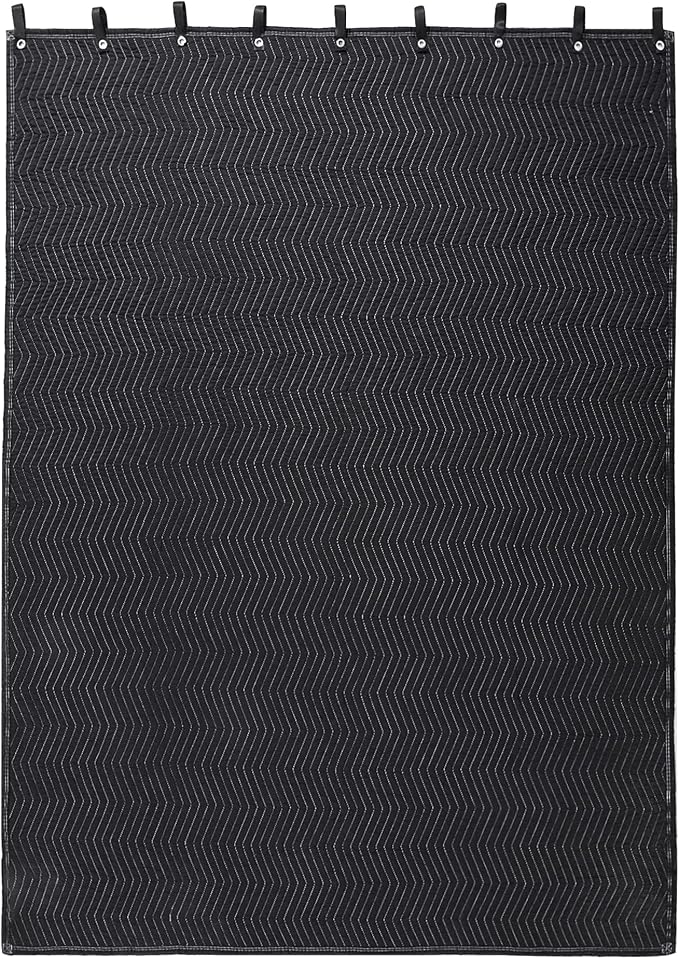 HOMBYS Large Sound Dampening Blanket, 96" x 80" Sound Absorbing Panel with Grommets for Wall Hanging, Noise Reduce Curtains for Recording Studio Use and Basements, 96" x 80", Black