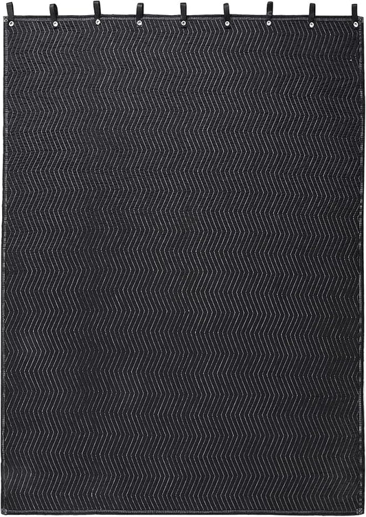 HOMBYS Large Sound Dampening Blanket, 96" x 80" Sound Absorbing Panel with Grommets for Wall Hanging, Noise Reduce Curtains for Recording Studio Use and Basements, 96" x 80", Black