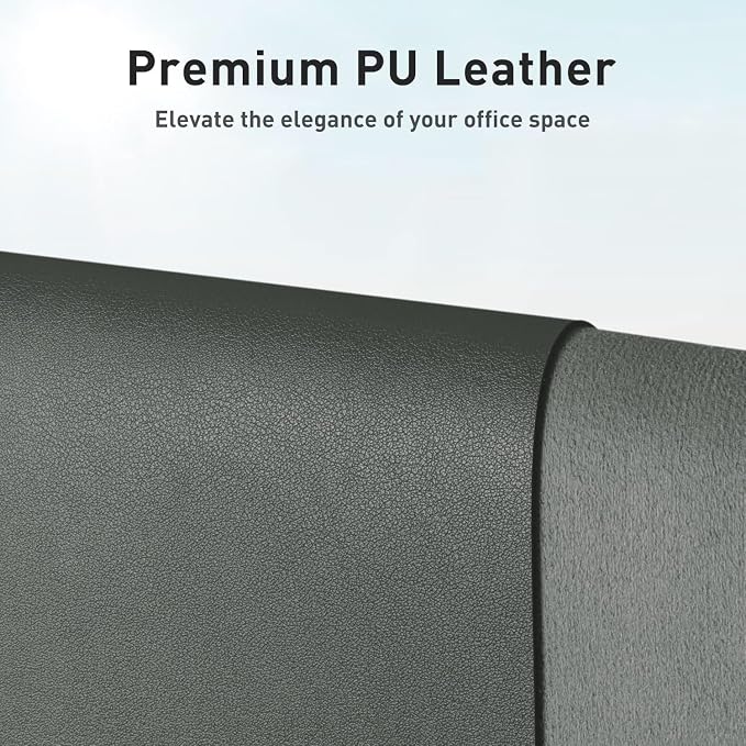 Bloss Leather Desk Pad Protector, Large Mouse Pad, Office Desk Mat, Non-Slip PU Leather Desk Blotter, Laptop Desk Pad, Waterproof Desk Writing Pad for Office and Home (Jungle Green, 31.5" x 15.7")