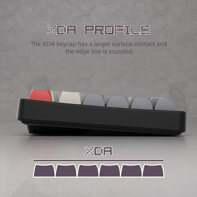 XDA Profile PBT Keycaps, Retro Game Console Custom Keycap Set, XVX Keyboard Keycap 75 Percent with Dye-Sublimation Suitable for Most 65% 80% 100% Gateron Cherry MX Switches Mechanical Keyboard