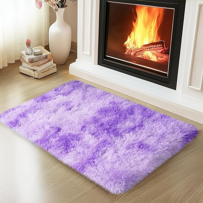 Mugorn Small Soft Shag Rugs for Bedroom, 2x3 Fluffy Area Rugs for Living Room