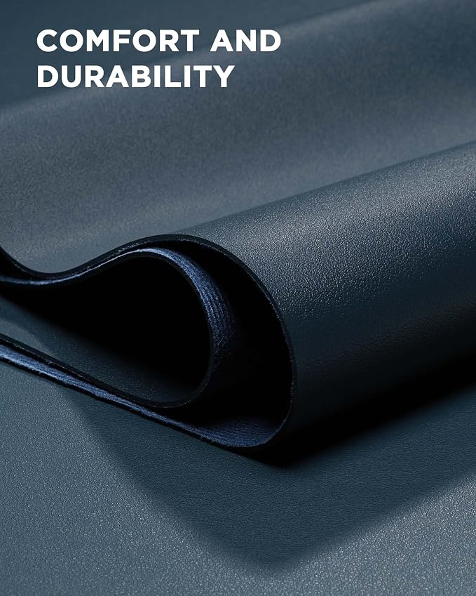 YSAGi 47.2" x 24" Large PU Leather Desk Mat for Keyboard and Mouse - Waterproof Non-Slip Desk Pad Protector for Office, Home, Writing Desk, Dark Blue