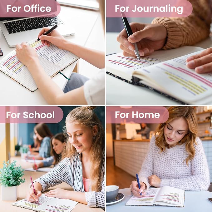 Taja Lined Journal Notebook for Women & Men, Hardcover Leather Journal for writing, A5 College Ruled Notebook for Work & Note Taking, Perfect for Office School Home Supplies, 160 Pages, Garden