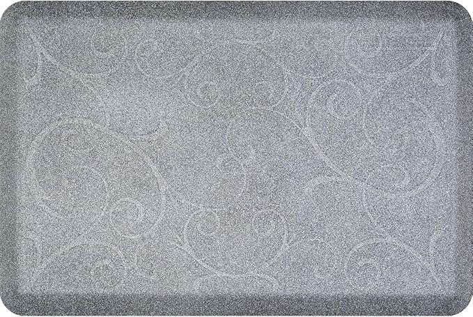 WellnessMats Bella Collection Anti-Fatigue Floor Mat, Polyurethane - Ergonomic Support Pad for Home, Kitchen, Garage, Office Standing Desk - Water Resistant - Made in USA