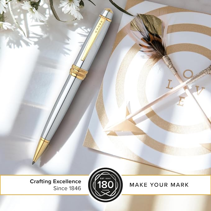 Cross Bailey Refillable Ballpoint Pen Presented in a Premium Gift Box - Medium Point, Black Ink, Medalist