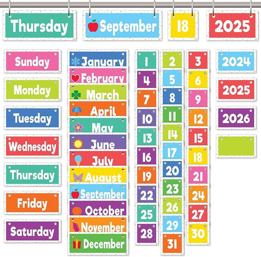 Teacher Created Resources Colorful Flip Calendar
