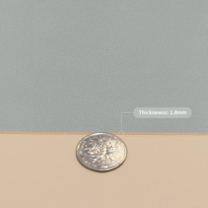 Faux Leather Table Cover,1.8mm Thick,42x84 Inch Table Protector,Table Protector for Dining Room Table,Dining Table Cover,Table Protector Pad.(Light Brown+Gray,42x84)