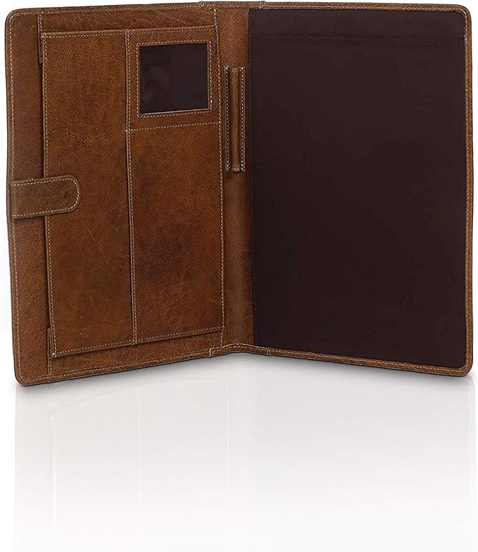 Leather Business Portfolio Business Personal Organiser Folder Full Grain Leather padfolio by KomalC