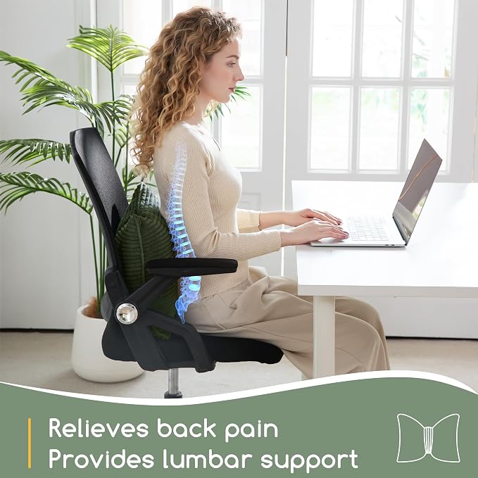 HIGOGOGO Lumbar Support Pillow for Recliner Chair, Bow Knot Shaped Back Support Cushion, Striped Corduroy Soft Decorative Lumbar Pillow for Office Chair, Sofa, Car, Bed, Living Room - Dark Green