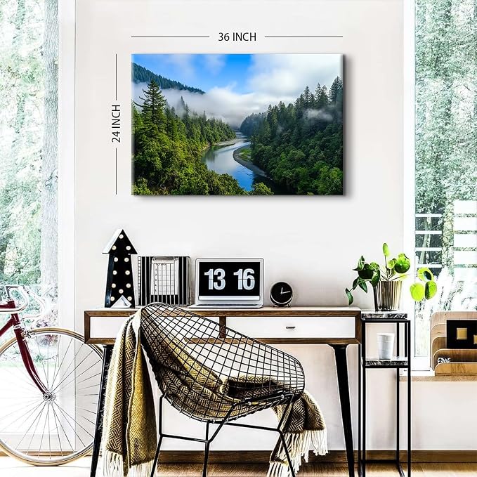 National Parks Mountain Wall Art California Mountain Pictures Kitchen Wall Decor Tropical Forest Landscape Canvas Prints Poster Painting Artwork for Living Room Office Bedroom Home Decoration 24x36"