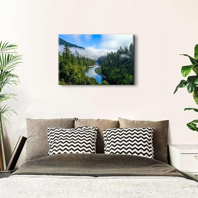 National Parks Mountain Wall Art California Mountain Pictures Kitchen Wall Decor Tropical Forest Landscape Canvas Prints Poster Painting Artwork for Living Room Office Bedroom Home Decoration 24x36"