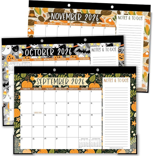 Hadley Designs Large Teacher Desk Calendar 2026-2027 - Desktop Calendar 2026, 18-Month Desk Calendars for Home, Office & Classroom, Cute Classroom Must Haves, Back to School Teacher Gifts