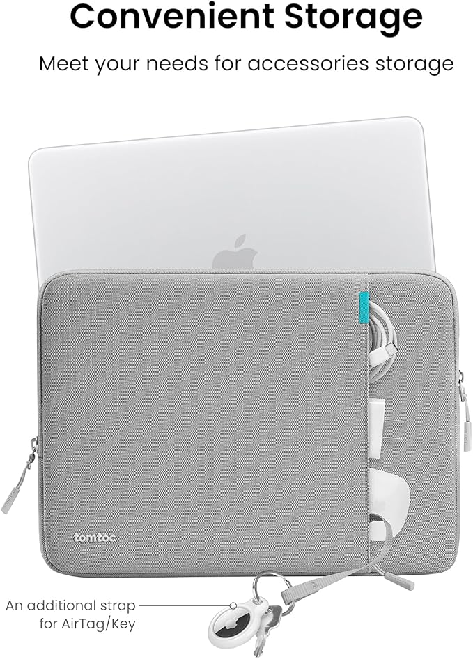 tomtoc 360° Protective Laptop Sleeve Designed for 13-inch New MacBook Neo A3404 (2026) A18 Pro Chip, Water-Resistant Shockproof Computer Case Bag Fits 12-13 Inch Surface Pro Copilot+ PC