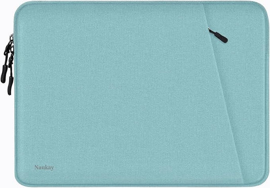 Laptop Sleeve 14 inch, Shockproof Protective Computer Cover with Accessories Pocket, Portable Laptop Case Compatible for 14 inch MacBook Air/Pro, Dell, HP, Acer, Asus, Lenovo, Light Blue