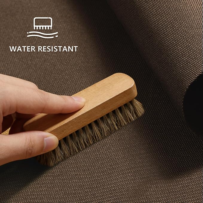 Waterproof Canvas Fabric by The Yard 58inch 600D Upholstery Material Polyester Fabric Outdoor Water Resistant Fabric for Sewing Chair Patio Cushion Purse Bag Interior, Pre Cut 5 Yard Brown