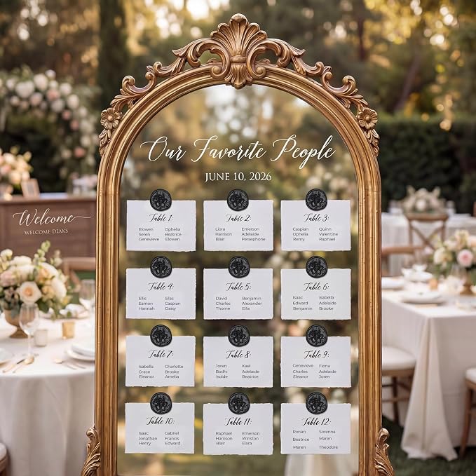 UNIQOOO Wax Seal Stickers - 3D Vintage Floral Wedding Invitation Envelope Botanical Seal Stickers, 50 Pcs Self- Adhesive Black Flower Stickers, Perfect for Invitation, Gift Wrapping, Party