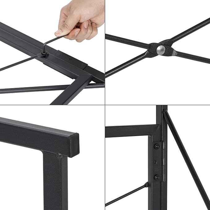 Folding Computer Desk Writing Table Study Work Station Portable Notebook PC Laptop Standing Desk Home Office, Espresso