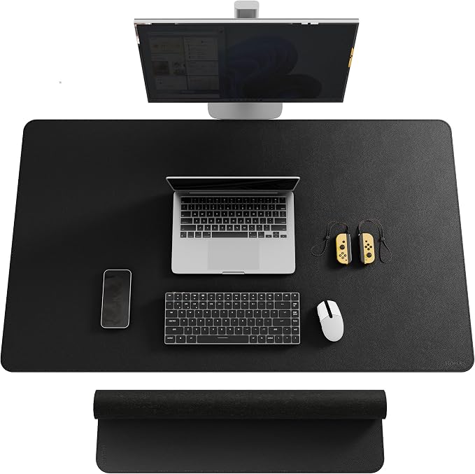 Mydours 48"x28" XXL Desk Mat, Large Desk Pad, PU Leather Desk Pad for Computer Keyboard & Mouse Setup, Full Mat for Office Work, Mega Mouse Pad Surface for Standing Desk Workstation