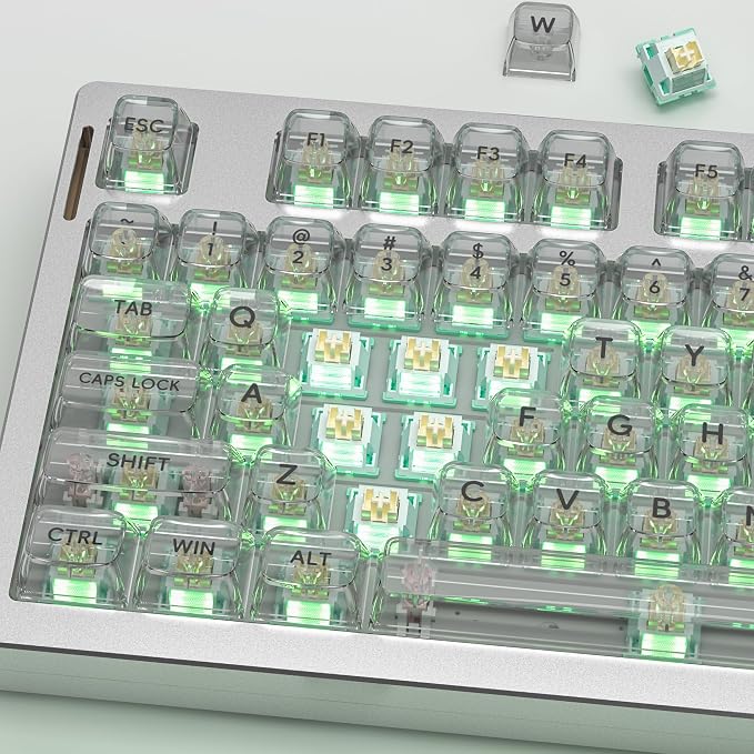 Outemu V3 Pomelo Silent Pro Switches,5 Pin 35gf Mute Pre-lubed Dustproof Tactile Switch,Suitable for MX Mechanical Gaming Keyboards(45Pcs)