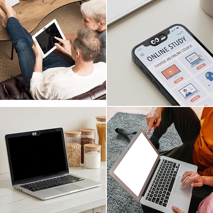 10 PCS Cell Phone Camera Cover Laptop Camera Cover Slide Webcam Covers Slide Ultra-Thin for Laptop, Smartphone, Tablet, Desktop, Easy Installation