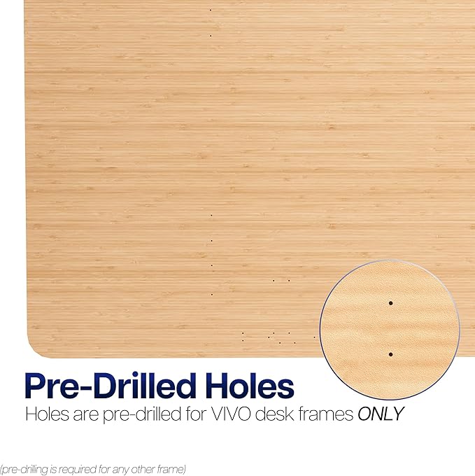 VIVO Universal 71 x 30 inch Solid One-Piece Table Top for Standard and Sit to Stand Height Adjustable Home and Office Desk Frames, Bamboo, DESK-TOP71O
