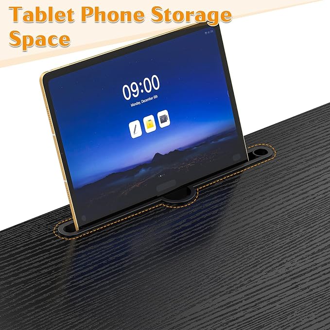 Over the Bed Table with Wheels, Height Adjustable Rolling Desk, Heavy Duty Steel Frame Laptop Workstation for Bedroom, Living Room, Hospital Use, Adults and Kids
