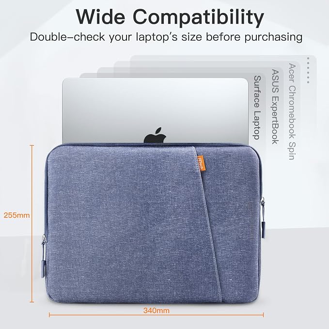 JETech Laptop Sleeve for 13-14Inch MacBook Neo (A18 Pro), MacBook Air/Pro (M1-M5) 2020-2026, 13-13.6 Inch Notebook, Waterproof Shock Resistant Bag Case with Accessory Pocket (Purple)