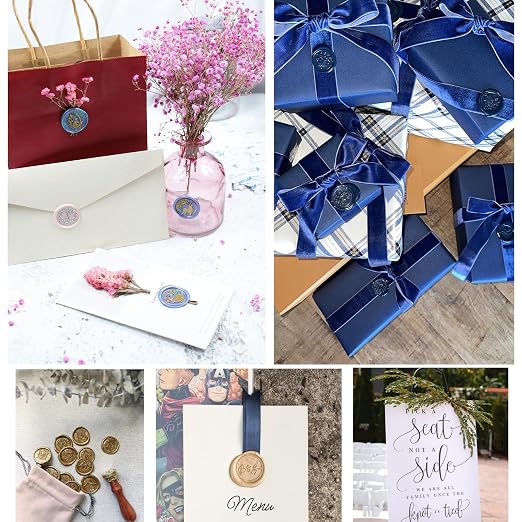 250pcs Wax Seal Beads Navy Blue, Andotopee Premium Sealing Wax Beads for Stamp Seals, Octagon Seal Stamp Pellets Refill Pack for Wedding Invitation, Letter Envelope, Scrapbook DIY Crafts