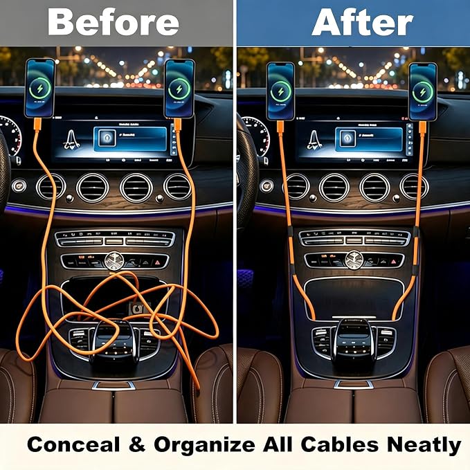 12 Pcs Car Trim Cable Clips, Wire Organizer for Vehicle Interior, Cord-B(02), Easy Installation, Ideal for Phone Chargers, Dash Cams