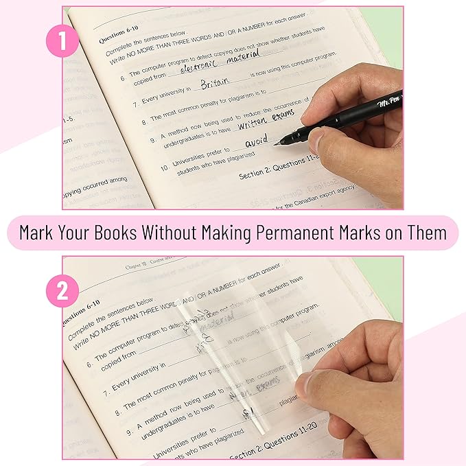 Mr. Pen Transparent Bible Highlighter Tape and Note Set, 331 Pcs - Highlighter Strips, Index Tabs, Sticky Notes