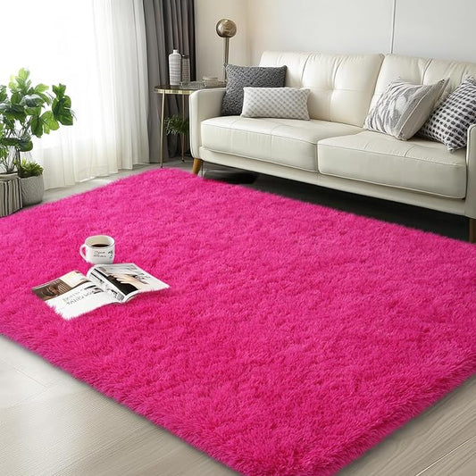 Mugorn Small Soft Shag Rugs for Bedroom, 3x5 Fluffy Area Rugs for Living Room